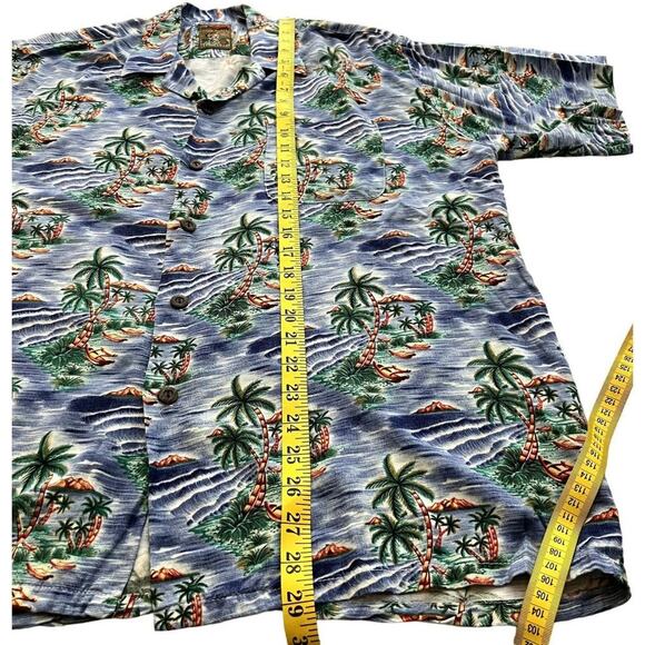 Vintage Pineapple Connection Shirt Men Medium Multi Palm Tree Collared Button-Up - Picture 6 of 10